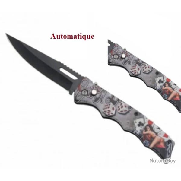 Couteau Pliant Poker  Lame de 10 cm