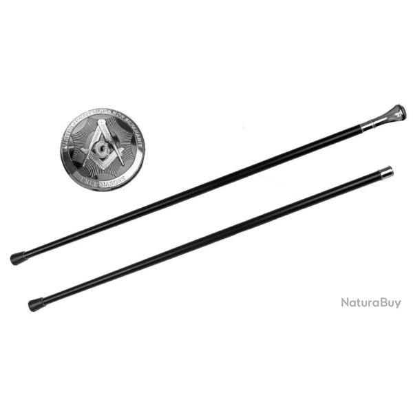 Canne pe  fantaisie Franc-Macon Nikel