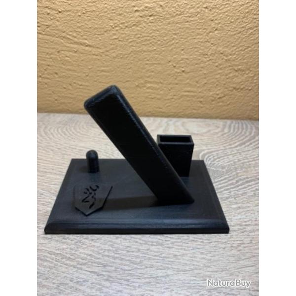 Support pour pistolet Browning Buckmark / Buck Mark, 1 chargeur et un silencieux