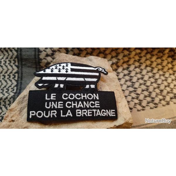 Patch � coudre ou � coller au fer � repasser - Le Cochon une chance pour la Bretagne