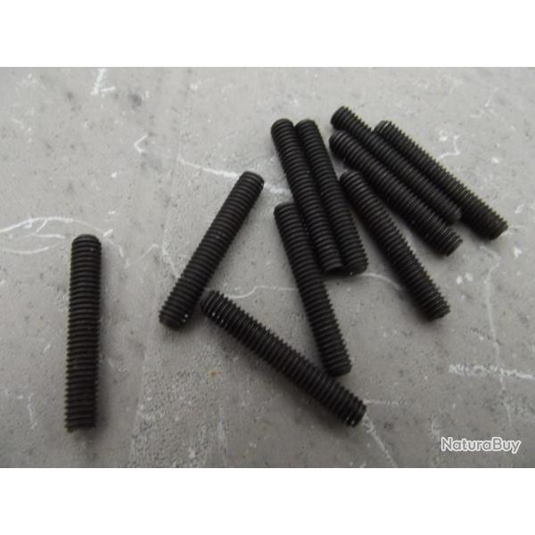 1� !!! Lot de 10 vis HC M4x25 (ISO 4x0.70) brunies embout plat NEUVES