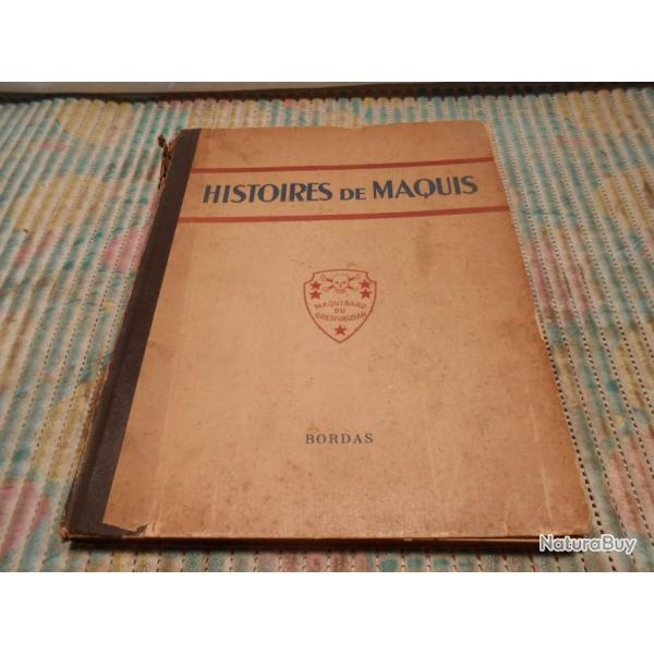 livre HISTOIRE DU MAQUIS   GRESIVAUDAN