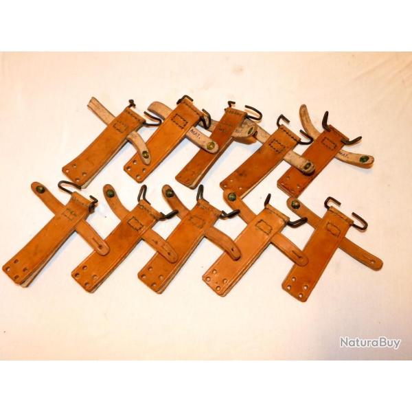 SUPPORT CUIR  BAIONNETTE MAS 49 + 49-56 - CUIR FAUVE NATUREL - DE STOCK -