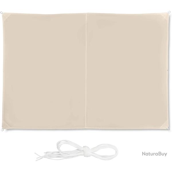 Voile d'ombrage rectangle 2 x 3 m beige 13_0002930