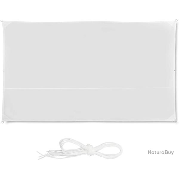 Voile d'ombrage rectangle 2 x 4 m blanc 13_0002931_2