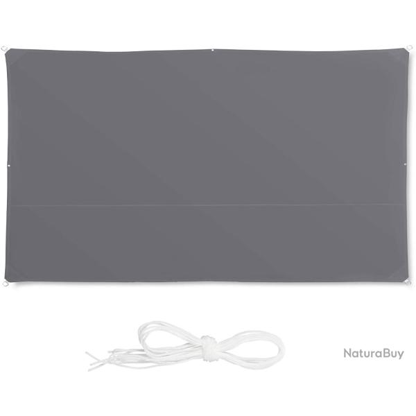 Voile d'ombrage rectangle 2 x 4 m gris 13_0002933_2