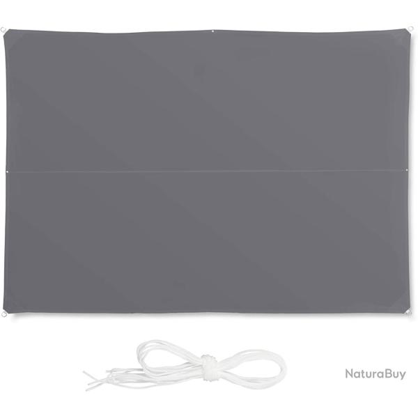 Voile d'ombrage rectangle 4 x 6 m gris 13_0002933_4