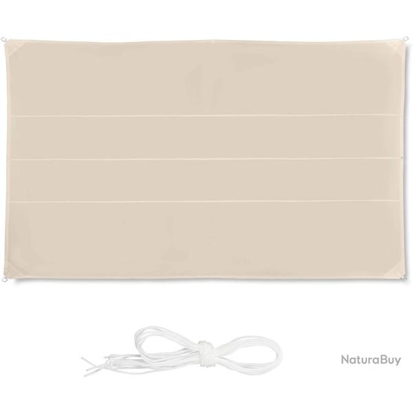 Voile d'ombrage rectangle 4 x 6 m beige 13_0002930_4