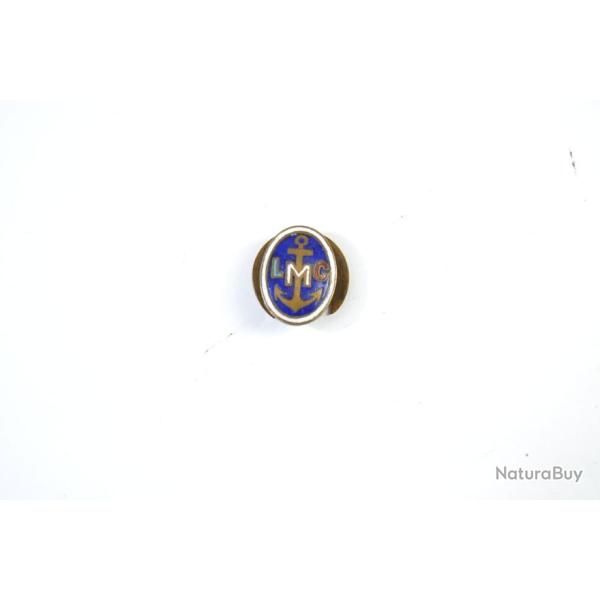 Insigne boutonni�re association LMC Ligue Maritime Coloniale Fran�aise ann�es 1930. Epoque WW2