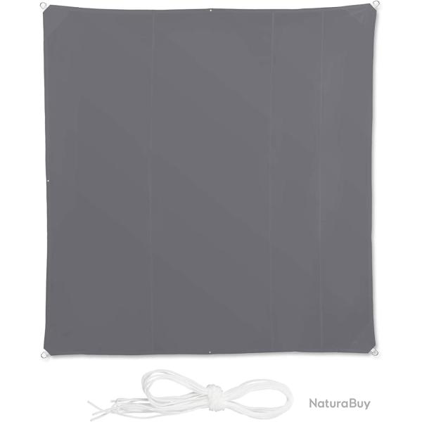 Voile d'ombrage carr 5 x 5 m gris 13_0002929_4