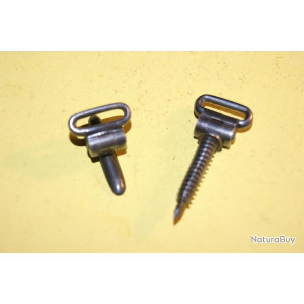 paire grenadi�res fusil enfant ou calibre 28 dia filetage 4.80 mm bretelle 12.50 mm -  (D21A207)