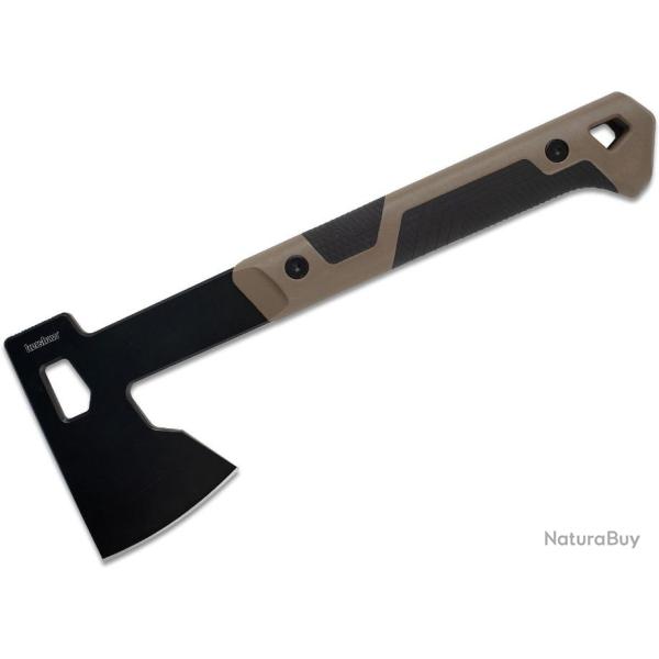 Hache Kershaw Deschutes Camp Axe Manche Tan GFN/Rubber Acier 3Cr13 Etui GFN KS1075X