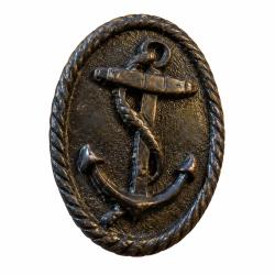 Insigne ancre de marine - Hauteur : 35 mm Largeur : 23 mm
