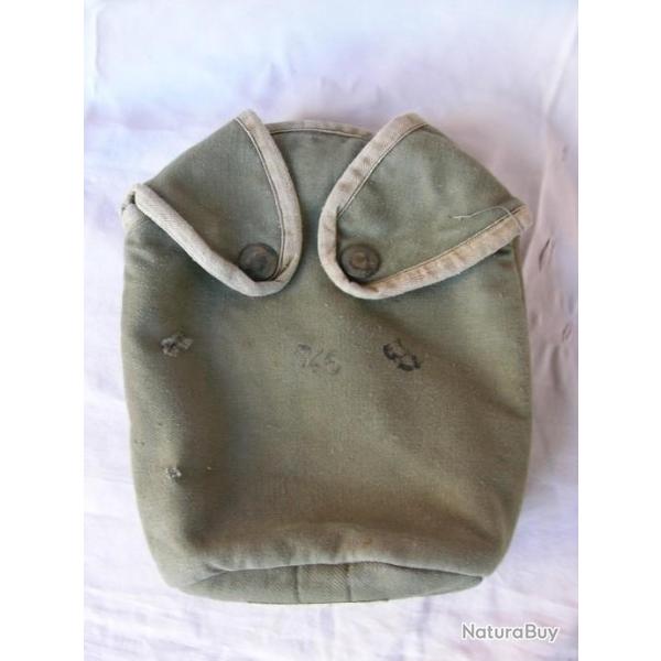 WW2/POSTWAR FRANCE HOUSSE DE GOURDE FRANCAISE  REGLEMENTAIRE MILITAIRE " MERVILLE"