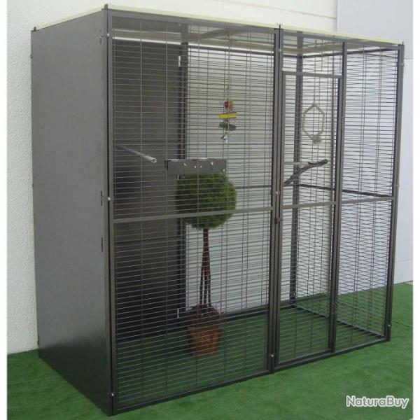 Volire GEANTE 2x1x2m perroquet ara cacatoes gris du gabon amazone eclectus NEUF  cielterre-commerce