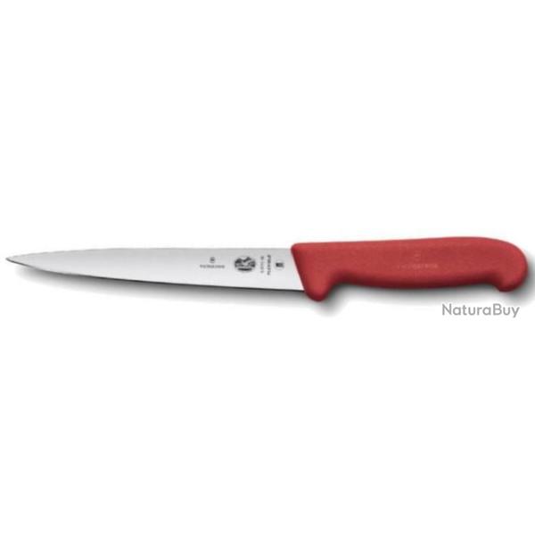 5.3701.20 Couteau � d�nerver, filet de sole, lame flexible 20 cm Victorinox manche rouge