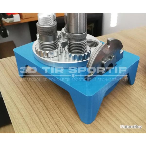 Support tourelle presse rechargement LEE Load-master Turret 5-Hole (Bleu)