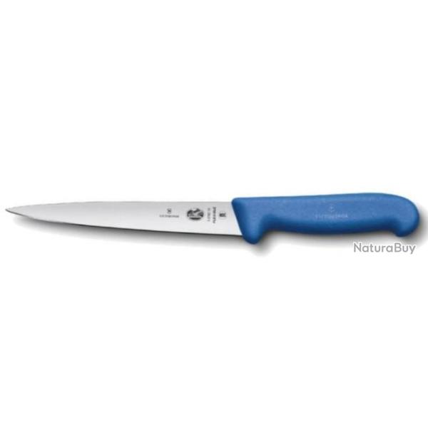5.3702.20 Couteau � d�nerver, filet de sole, lame flexible 20 cm Victorinox manche bleu