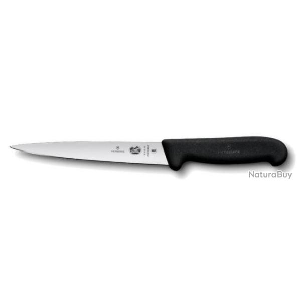 5.3703.16 Couteau � d�nerver, filet de sole, lame flexible 16 cm Victorinox manche noir