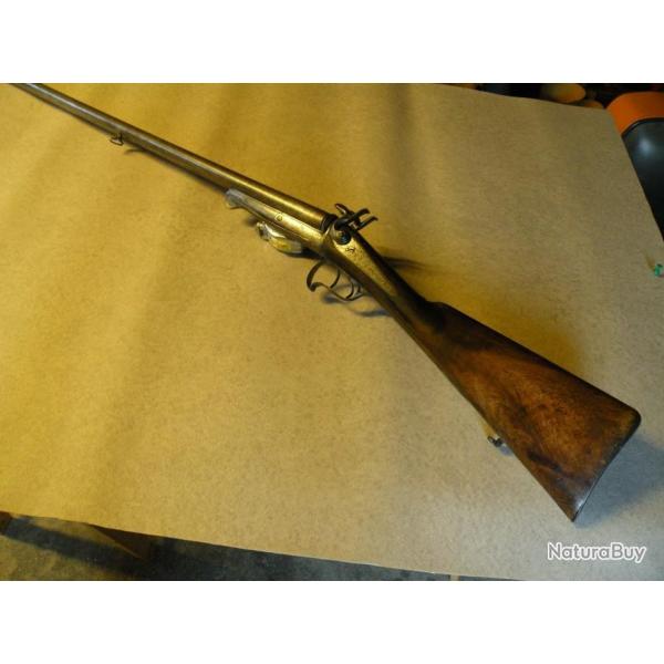 Fusil de chasse juxtapos� de collection BEAUCLAIR - VENDOME type LEFAUCHEUX � broches cal 16