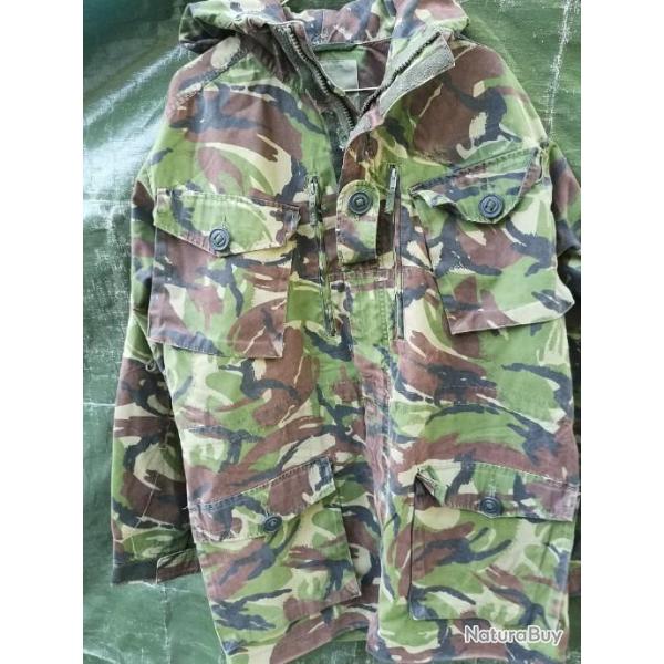 Veste treillis Anglais SAS camo occasion avec capuche taille 170/104 manches usag�es