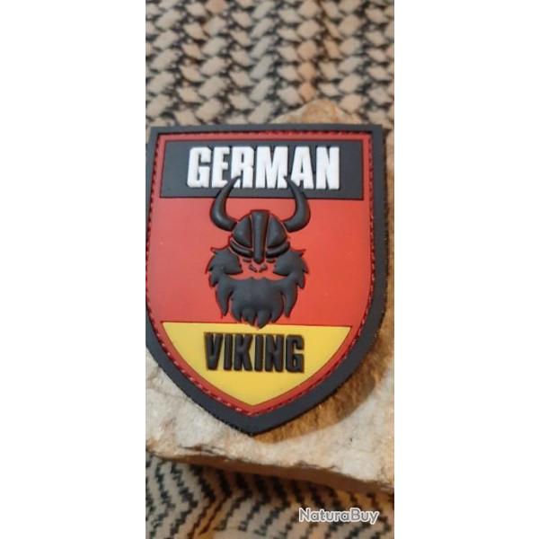 Patch PVC German Viking - Fixation Velcro - Hauteur : 85 mm  Largeur : 70 mm