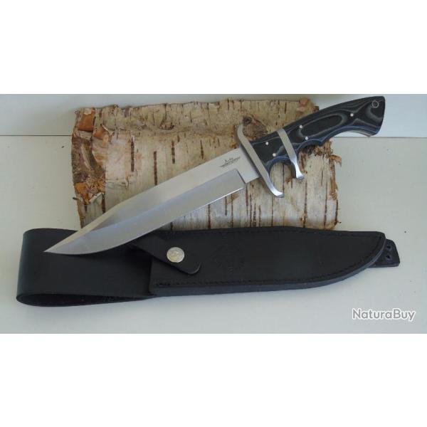 Couteau Gil Hibben Assault Lame Acier 7Cr13 Manche Micarta Etui Cuir GH5025