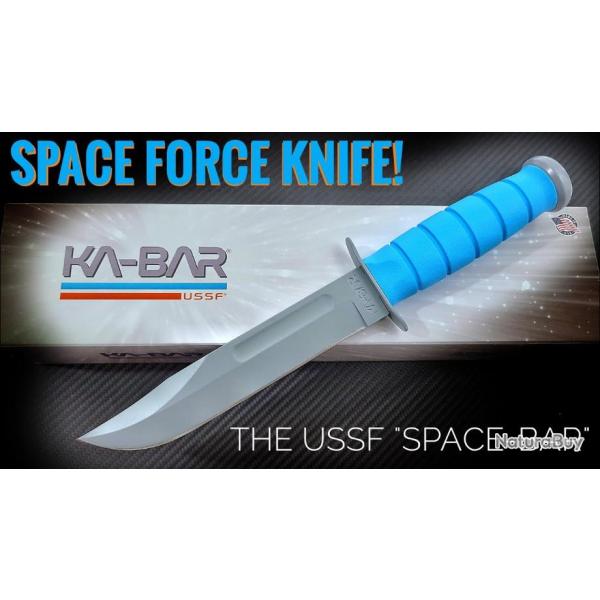 Couteau KA-BAR USSF SPACE-BAR Lame Acier Carbone 1095 Manche ABS Etui Plastic USA KA1313SF