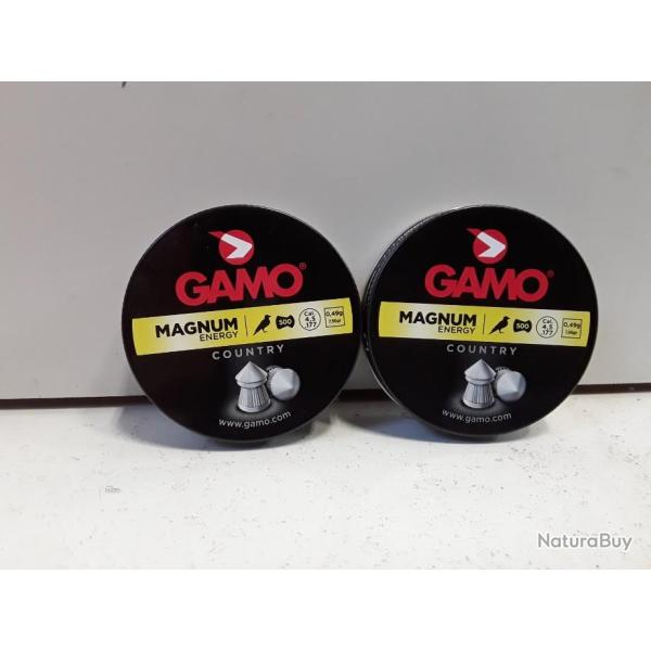 Lot de 1000 plombs Gamo MAGNUM pointu cal.4,5mm