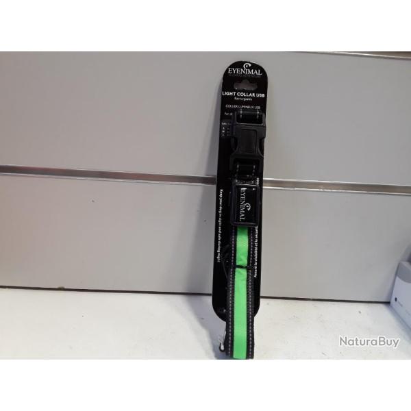 6214C COLLIER LUMINEUX EYENIMAL VERT TAILLE M NEUF