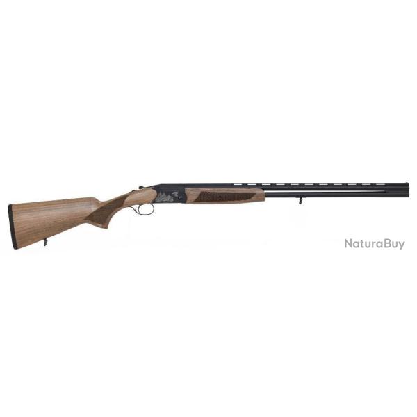 FUSIL SUPERPOS� HUGLU EAGLE G C/28/70 - BASCULE NOIRE - GRAVURES  - CANON 71 CM