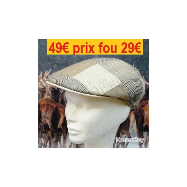 Casquette BOCAGE ACCESSOIRES �t�  Patchwork Beige 57      9171-57JS
