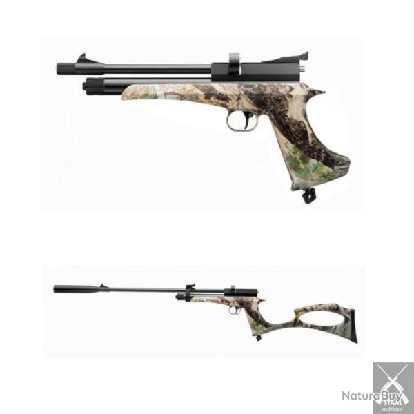 Pistolet Carabine ARTEMIS CP2 CAMO cal. 4,5 mm 6 joules CO2+Crosse+2eme Canon+Silencieux+2 Barrilets