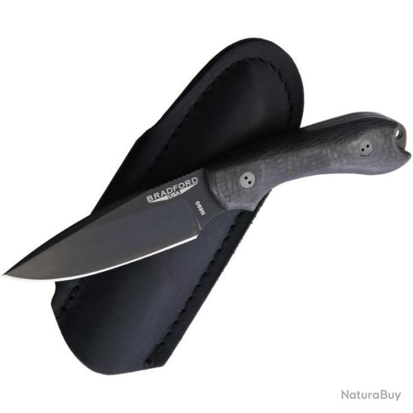 Couteau Bradford Guardian 3 DLC 3D Carbon Fiber/Micarta Acier N690 Etui Cuir USA BRAD3FE116B