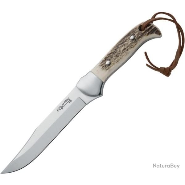 Poignard RENARD Made in ITALIE avec Lame en acier inox 440C Manche en Micarta Etui en Cuir FOX614CE8