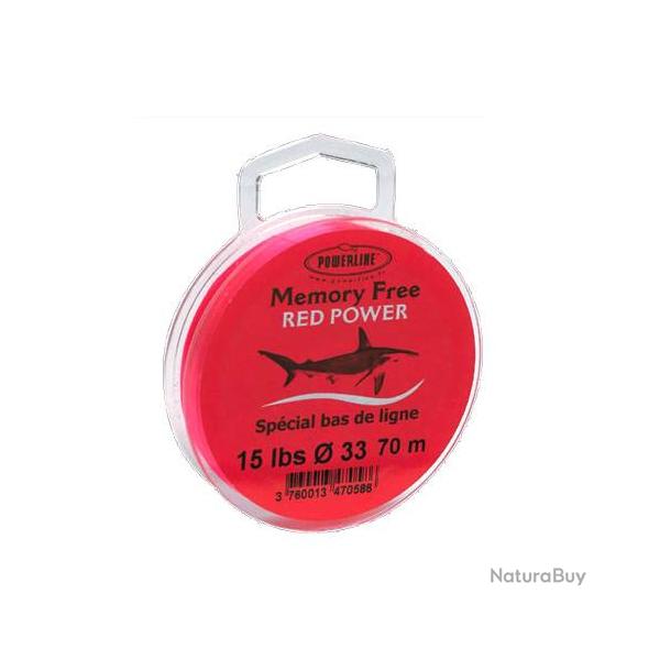 Nylon Memoryfree Rouge 70m Powerline 0.38mm / 20lbs