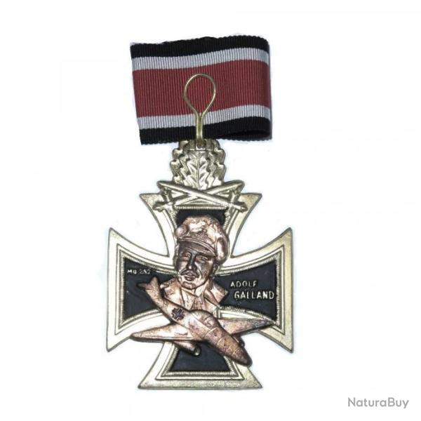 Mdaille Commmorative Adolph Galland vol sur MESSERSCHMITT 262. rf bo 93