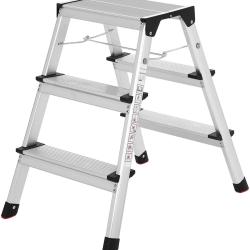 &Eacute;chelle domestique pliable escabeau marchepied 3 niveaux en alu antid&eacute;rapant capacit&eacute; de charge 150