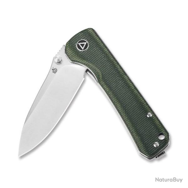 Couteau QSP Hawk Green Lame Acier 14C28N Manche Micarta Linerlock Clip QS131H