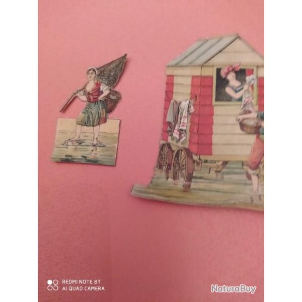 PRO PATRIA, P�CHEURS, �TANG FIGURINES EN CARTON