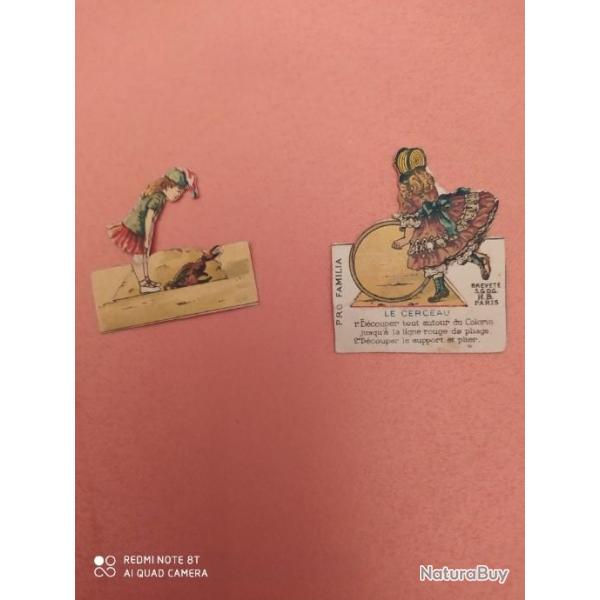 PRO PATRIA, PETITES FILLES, FIGURINES EN CARTON