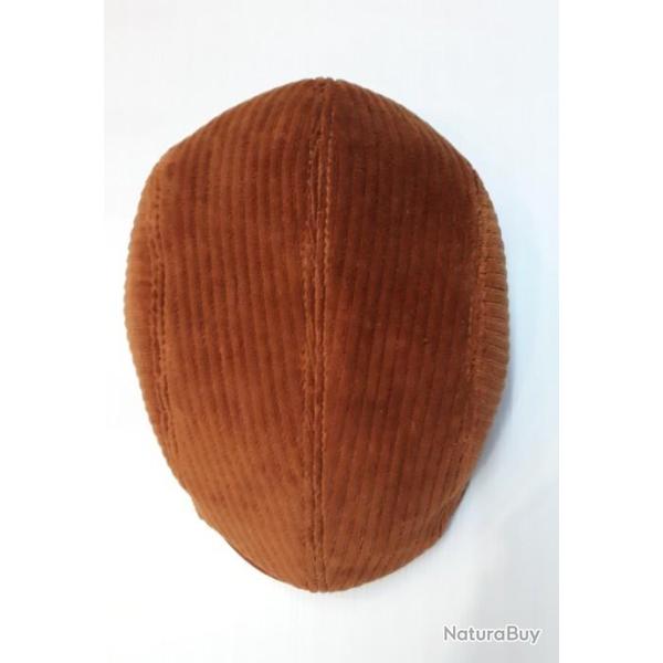 CASQUETTE PLATE "MARONE" EN VELOURS T56