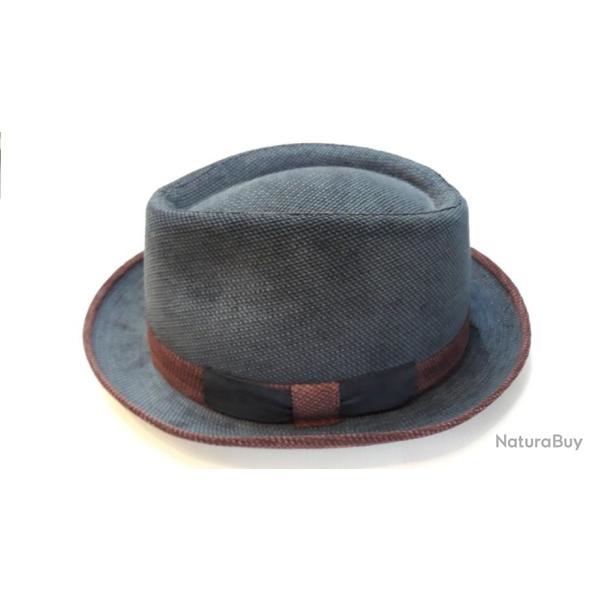 CHAPEAU TRILBY "MARONE" EN VELOURS BICOLOR T55