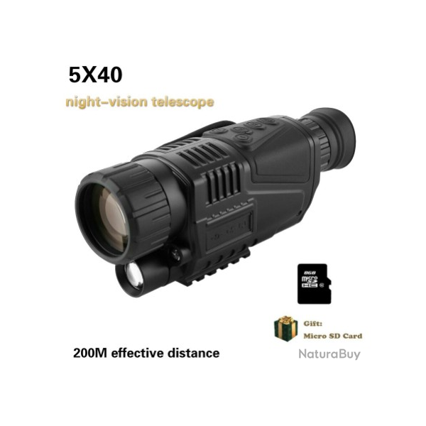 Monoculaire vision nocturne num�rique 5X40 infrarouge