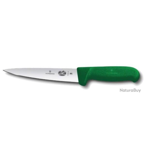 5.5604.14 Couteau � saigner 14 cm Victorinox manche vert