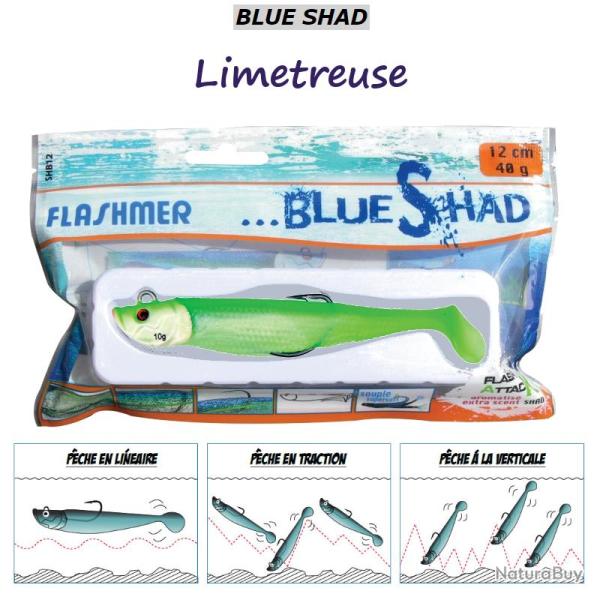 BLUE SHAD FLASHMER 8 cm Limetreuse