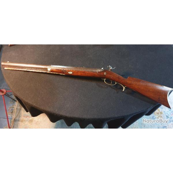 Rare fusil "Philadelphia" Joseph GOLCHER calibre 44 vers 1850 bel �tat.