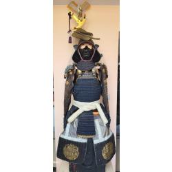 Japan Antique Edo 62 ken Sign&eacute; suji kabuto Kozane Yoroi set armor samurai Busho