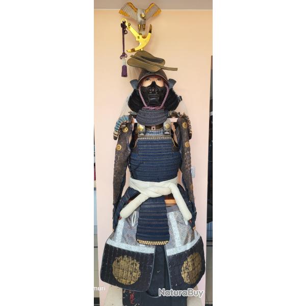 Japan Antique Edo 62 ken suji kabuto Kozane Yoroi set armor samurai Busho