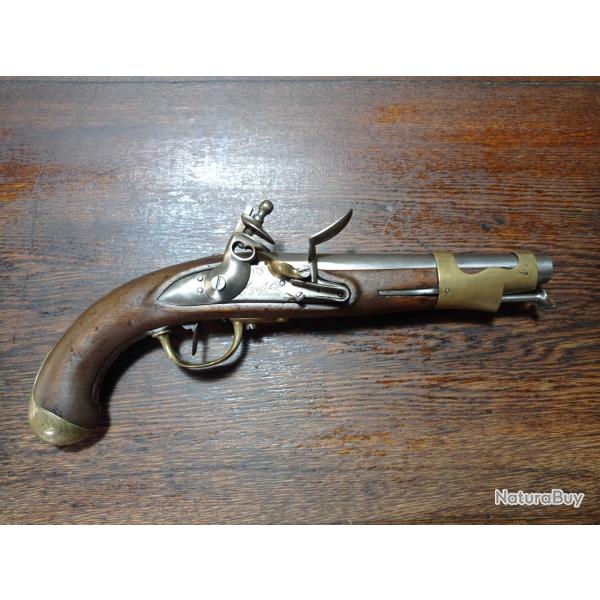 Pistolet de cavalerie ou d'aron  silex - modle an 9 ou an IX - Saint Eteinne - TBE